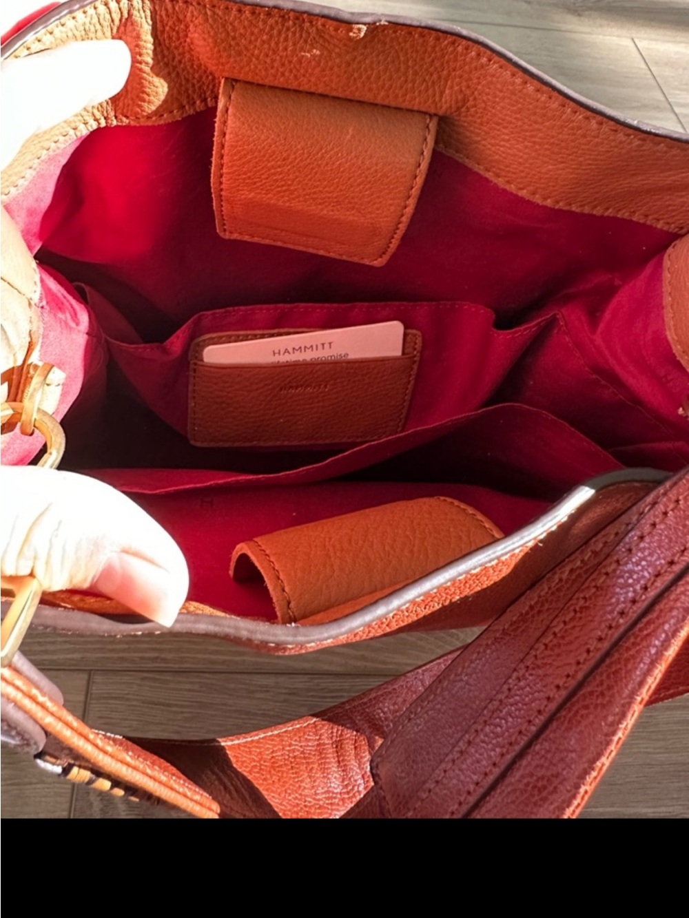 HAMMITT Davis Leather Manzanita Tan Bag - Picture 6 of 8